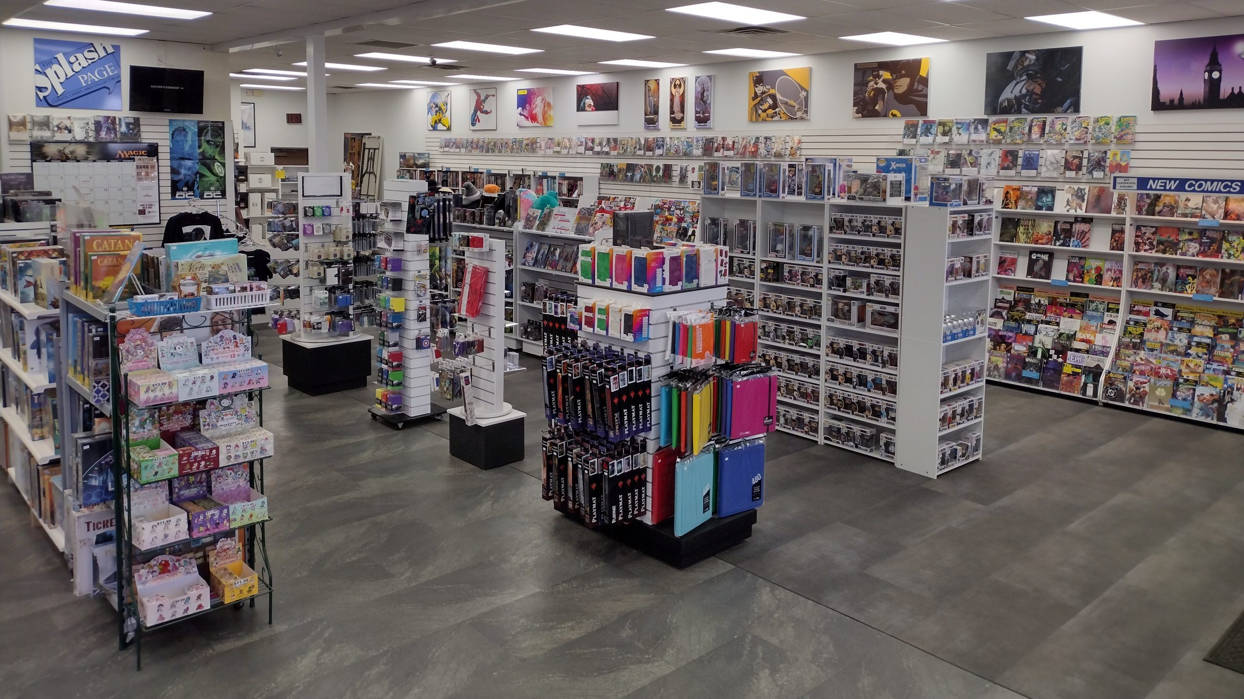 Splash Page Interior with a Large Selection of Comics to Choose from.